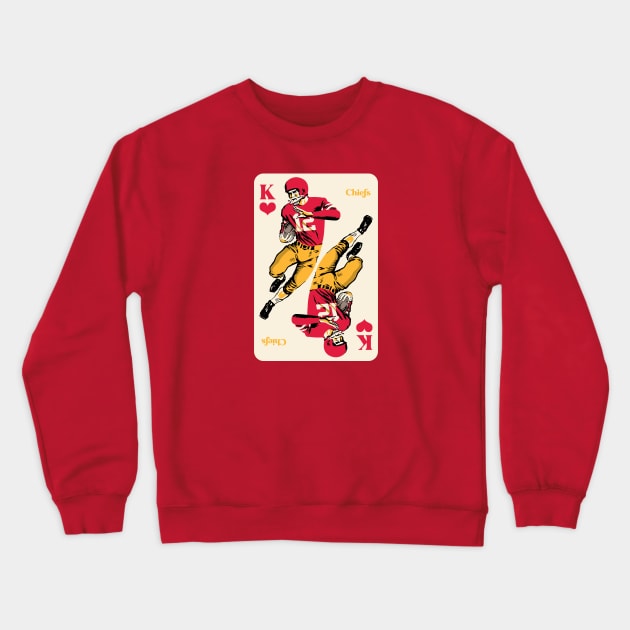 Kansas City Chiefs King of Hearts Crewneck Sweatshirt by Rad Love